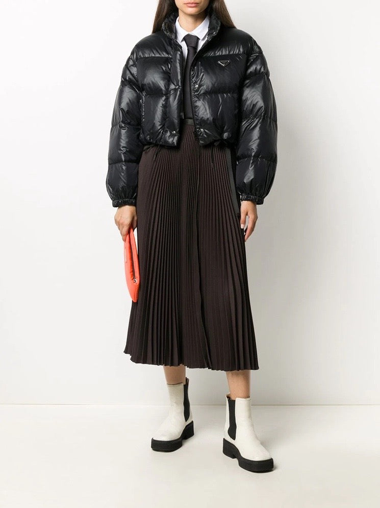 Detachable Cropped Down Coat PRADA